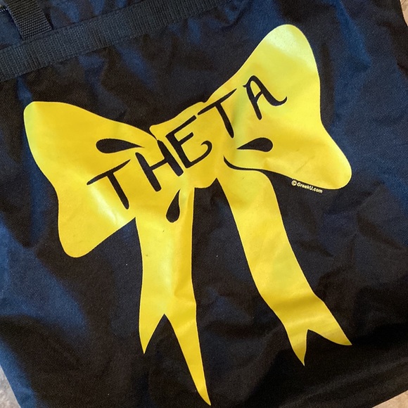 Theta Zipper Waterproof Tote Bag Large Black Nylon - Picture 2 of 4